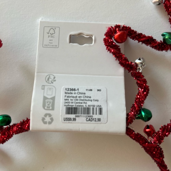 Claire's Red Reindeer Antler Hair Accessories Headband - Picture 4 of 6